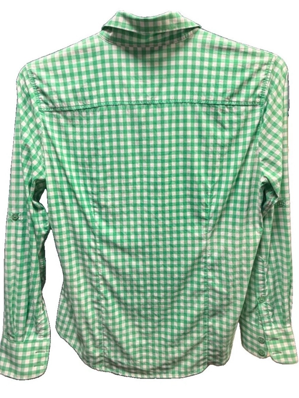 Peter Millar Men's Large Green Gingham Button-Up Shirt with Logo - Picture 4 of 5
